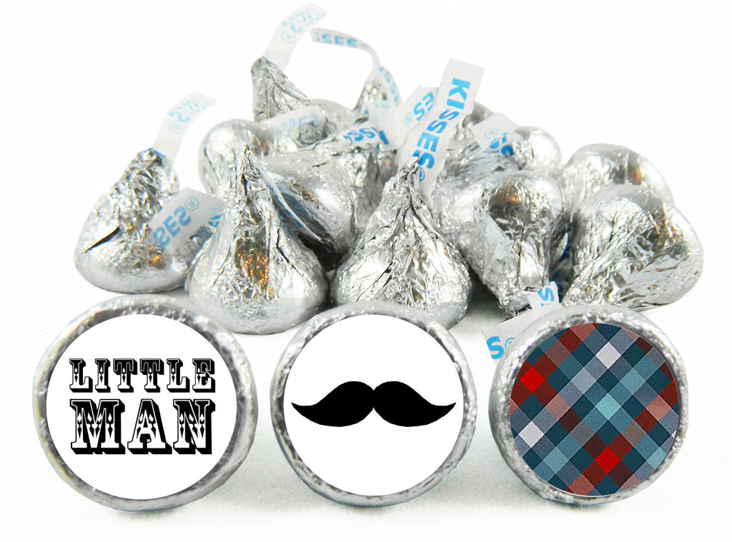 Little Man Baby Shower Labels for Hershey's Kisses