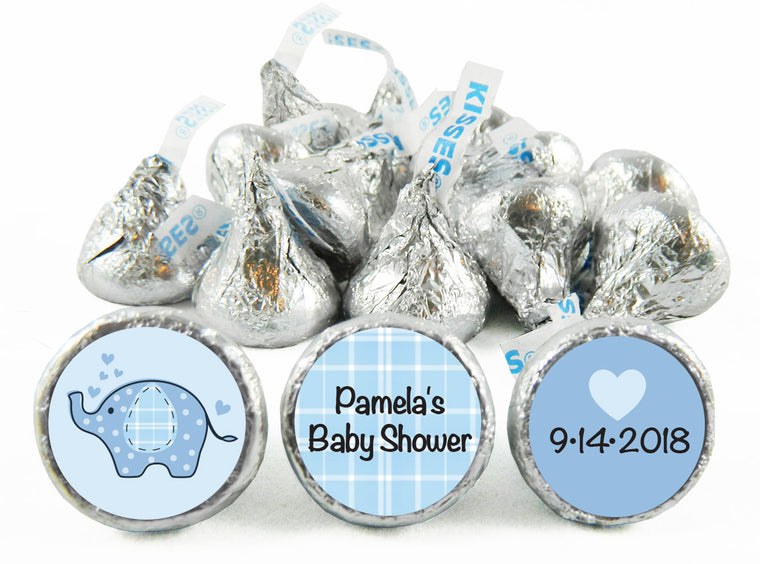 Umbrellaphants Baby Shower Labels for Hershey's Kisses