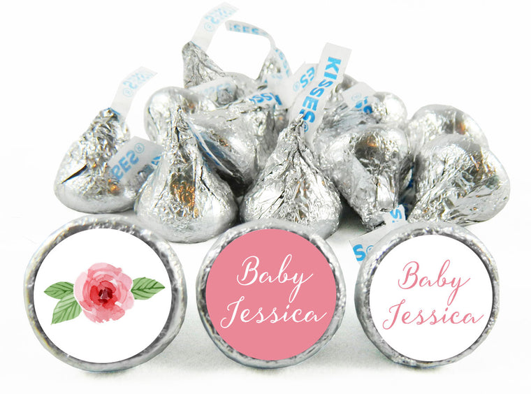 Script Girl Baby Shower Labels for Hershey's Kisses