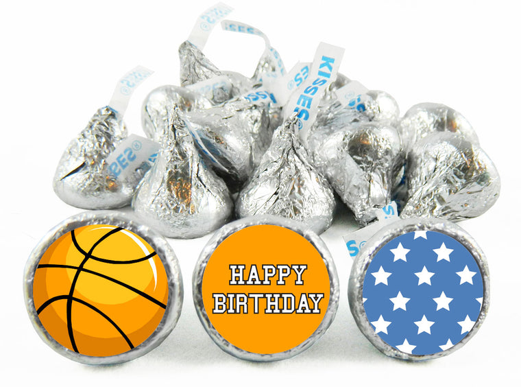 Basketball Birthday Party Labels for Hershey's Kisses
