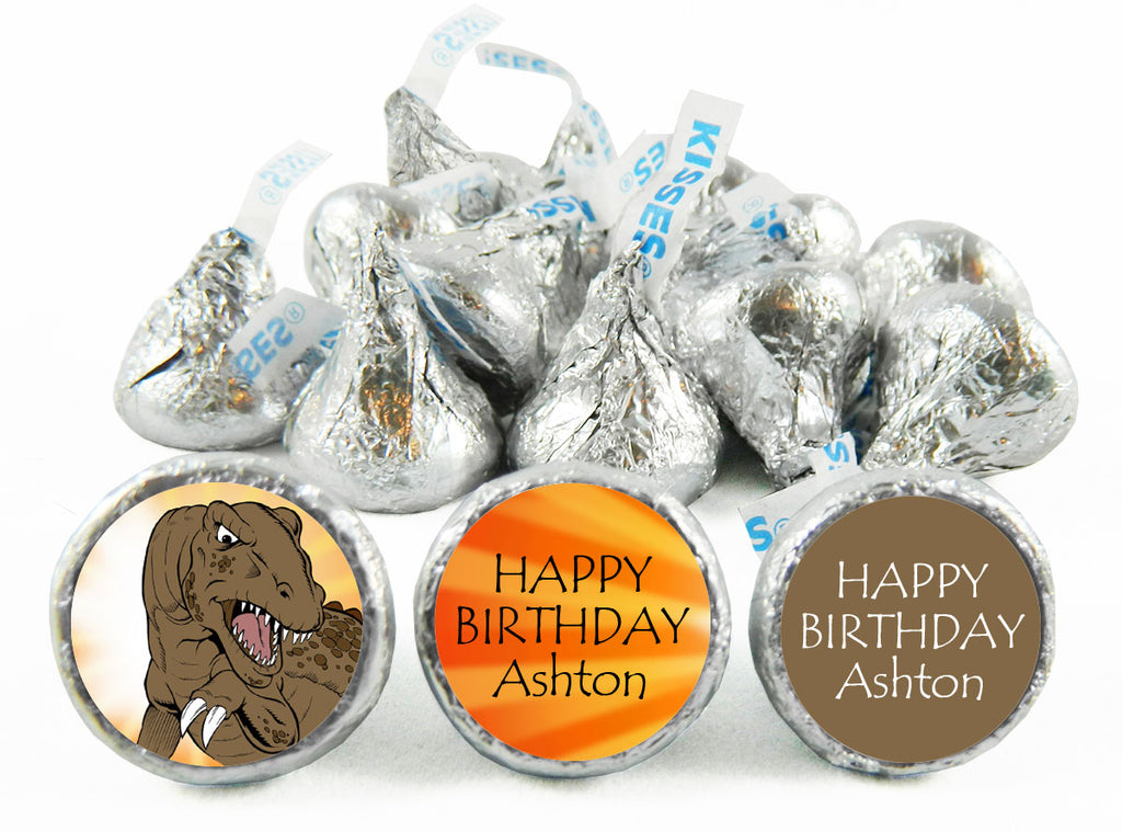 T-Rex Dinosaur Birthday Party Labels for Hershey's Kisses