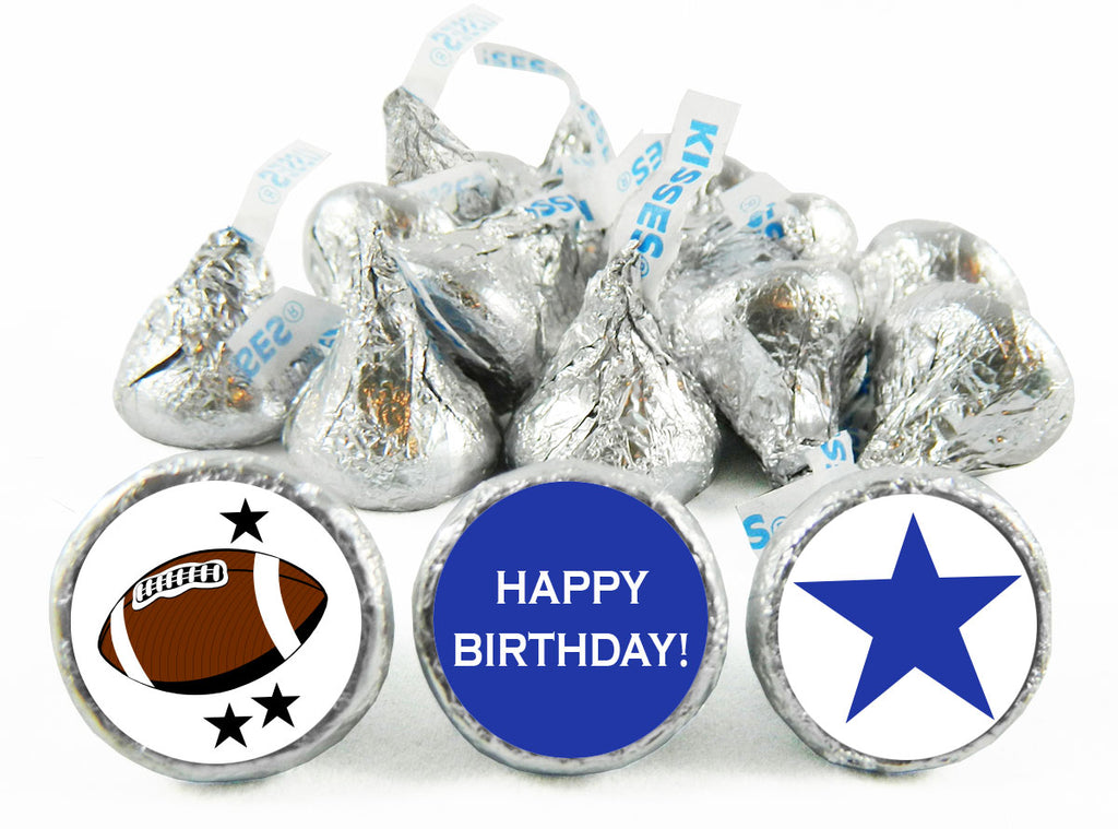 Star Football Birthday Party Labels for Hershey's Kisses