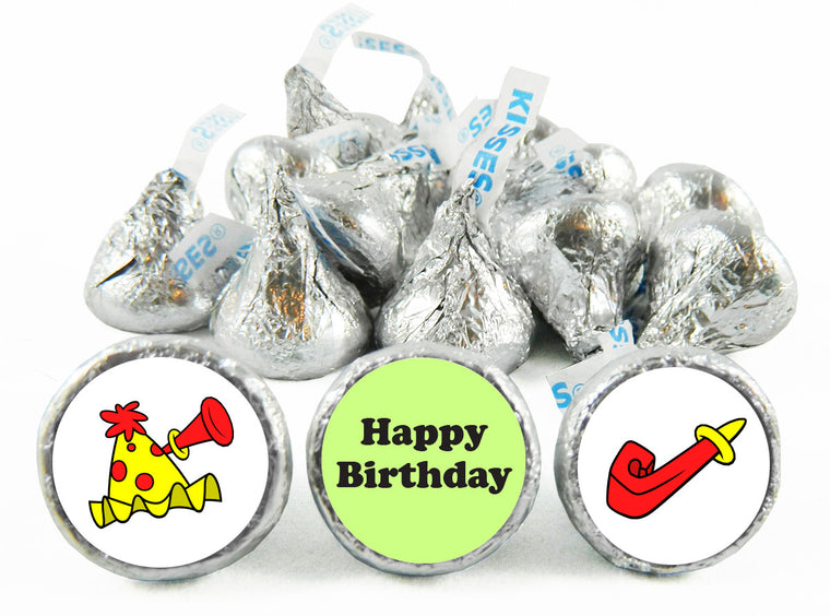 Party Hat Birthday Party Labels for Hershey's Kisses