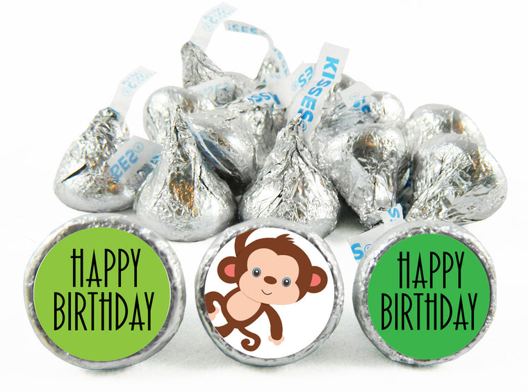 Monkey Jungle Birthday Party Labels for Hershey's Kisses