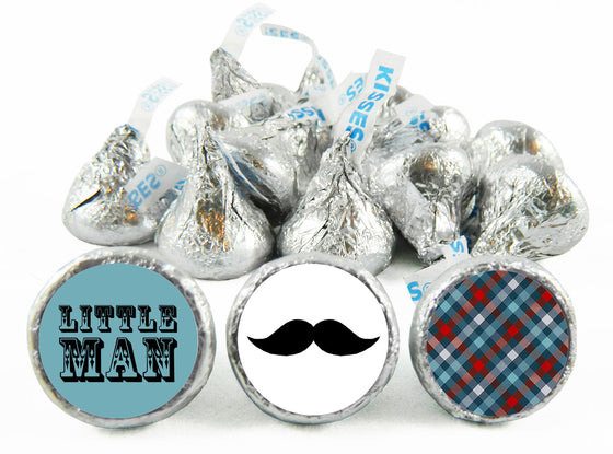 Little Man Birthday Party Labels for Hershey's Kisses