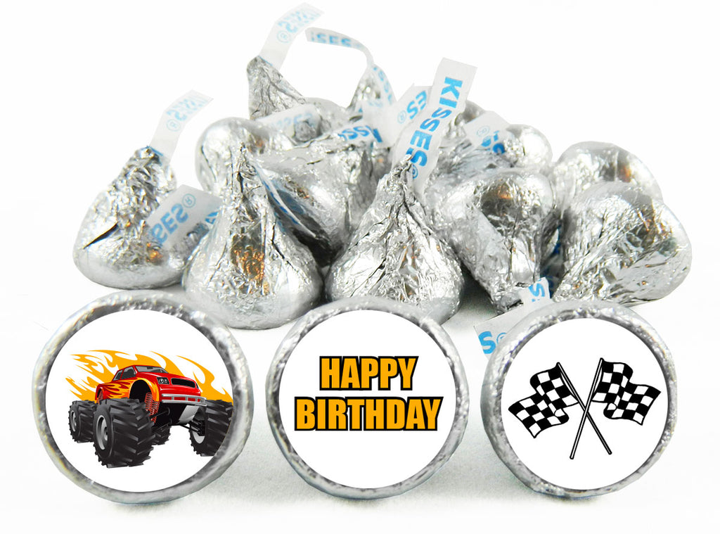 Monster Truck Birthday Party Labels for Hershey's Kisses