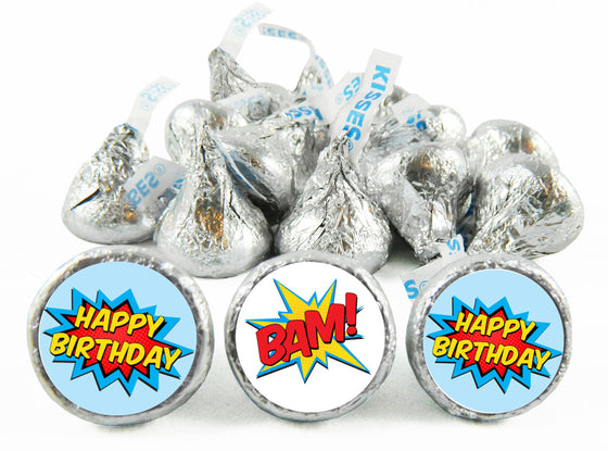 Super Hero Birthday Party Labels for Hershey's Kisses