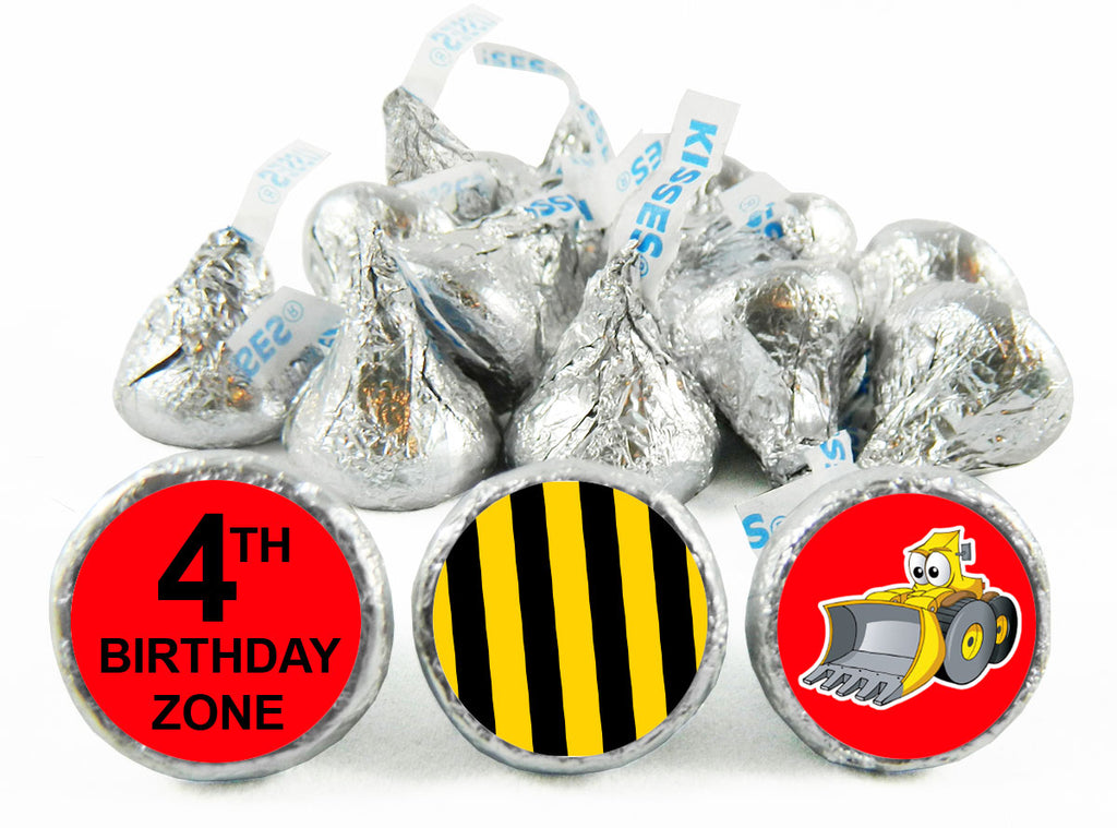 Birthday Zone Tractor Birthday Party Labels for Hershey's Kisses