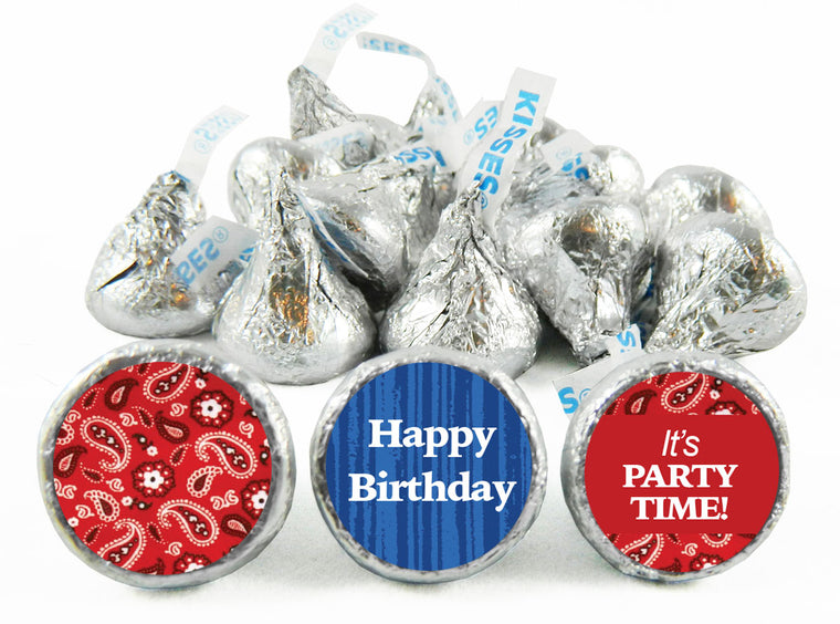 Western Birthday Party Labels for Hershey's Kisses