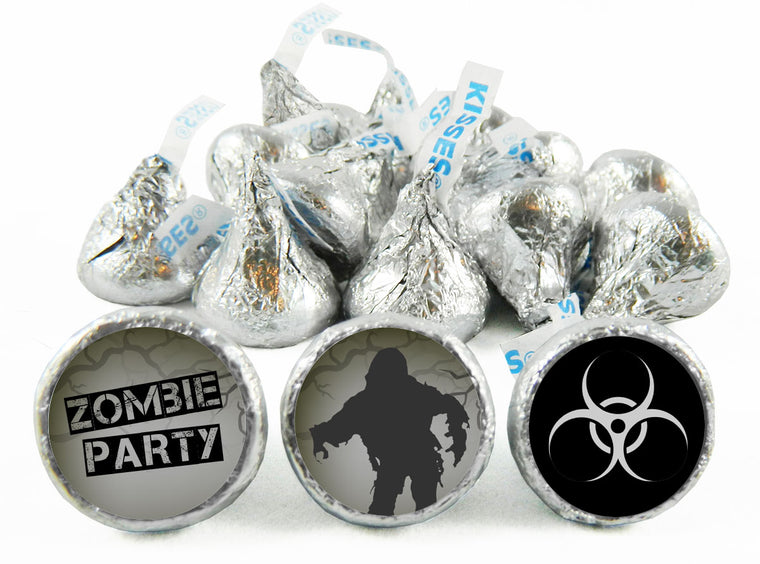 Walkers Zombie Party Birthday Party Labels for Hershey's Kisses