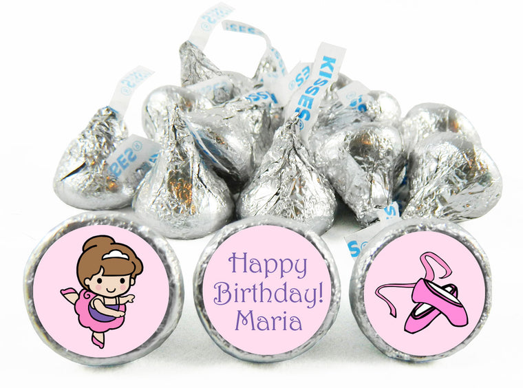 Ballet Girl Birthday Party Labels for Hershey's Kisses