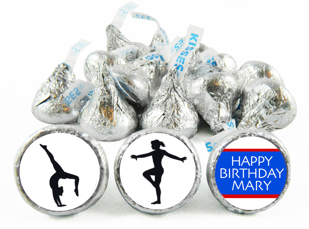 Cheer Girl Birthday Labels for Hershey's Kisses