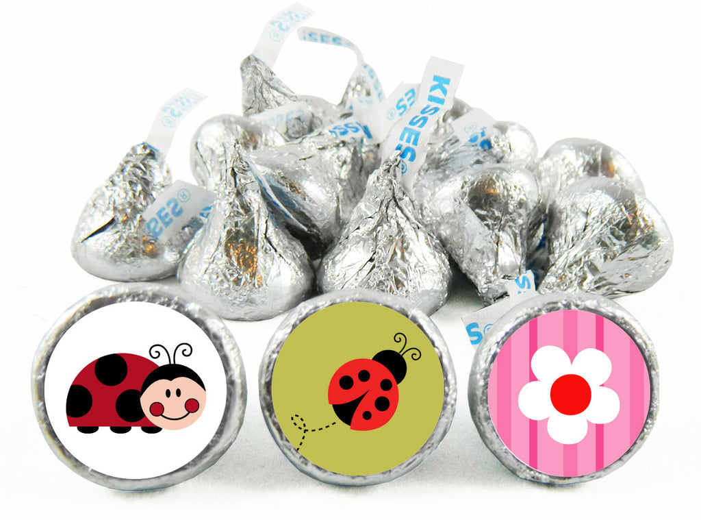 Lady Bug Girl Birthday Labels for Hershey's Kisses