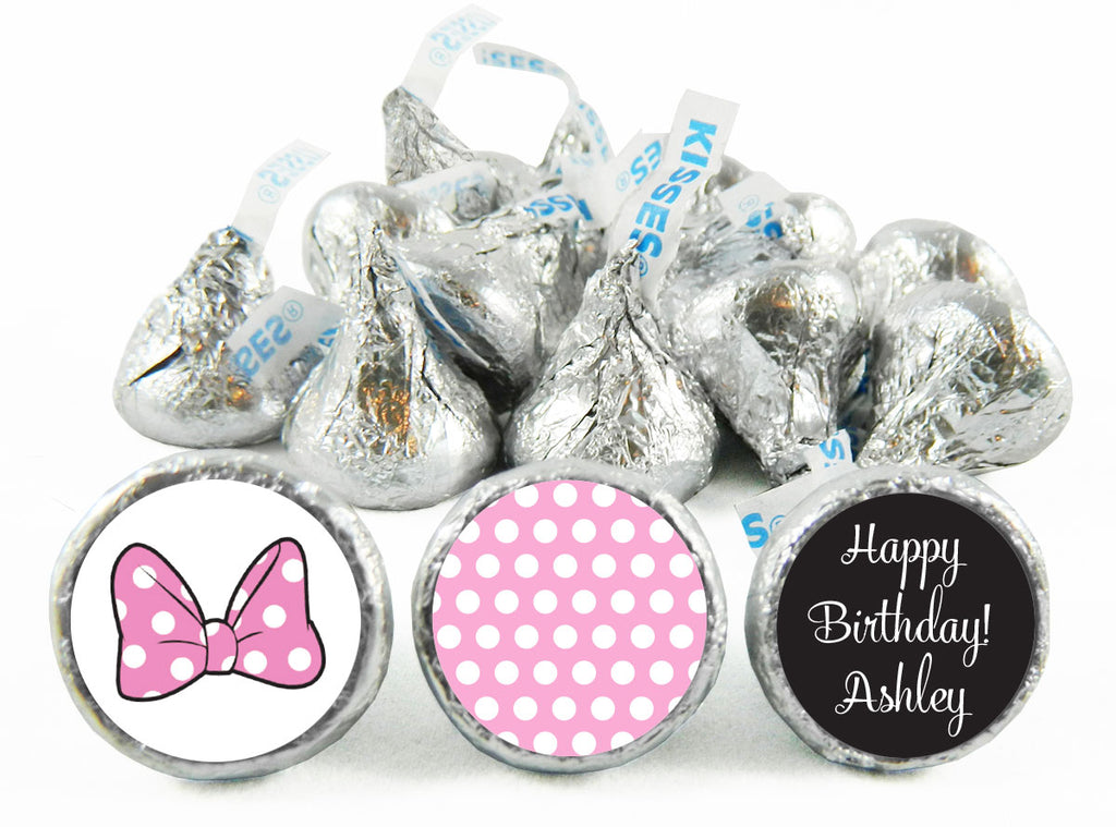 Minnie Girl Birthday Labels for Hershey's Kisses