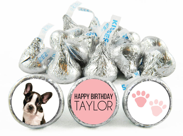 The Dog Girl Birthday Party Labels for Hershey's Kisses