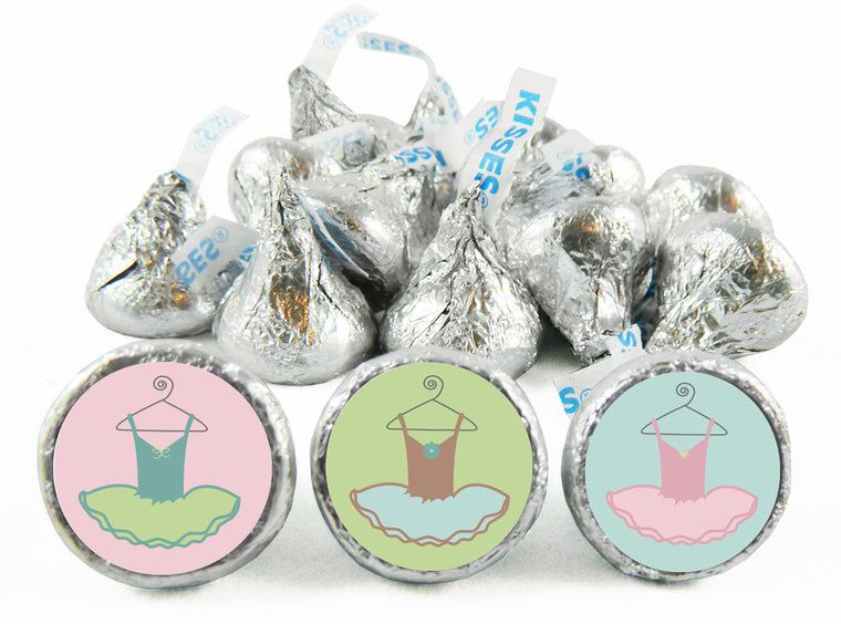 Tutu Ballet Girl Birthday Party Labels for Hershey's Kisses