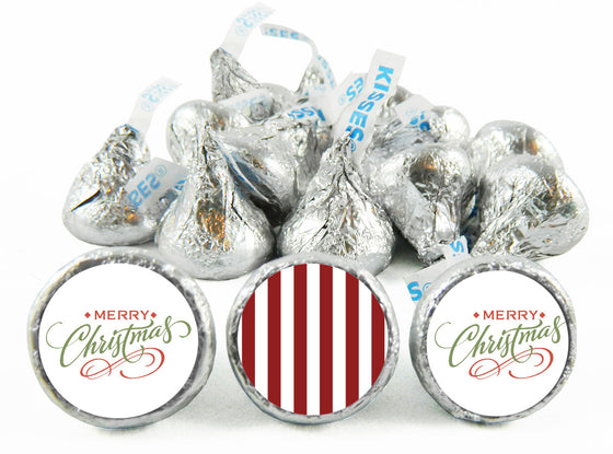 Merry Christmas Script Labels for Hershey's Kisses