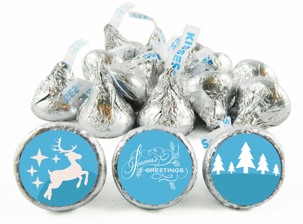 Season's Greetings Holiday Labels for Hershey's Kisses