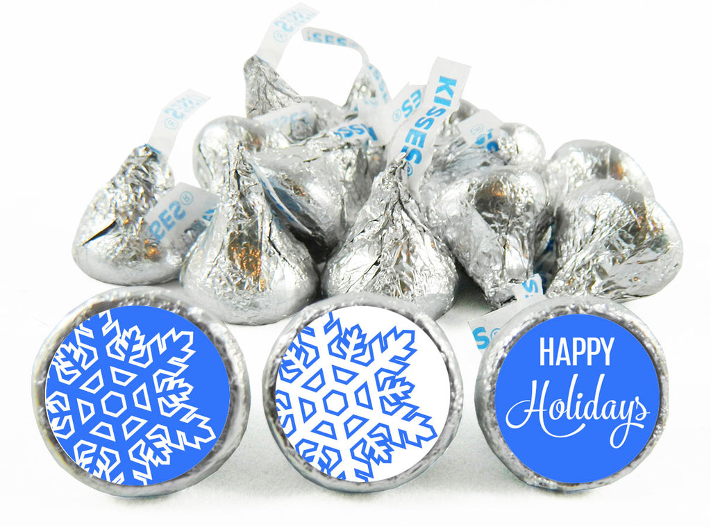 Snowflakes Holiday Labels for Hershey's Kisses