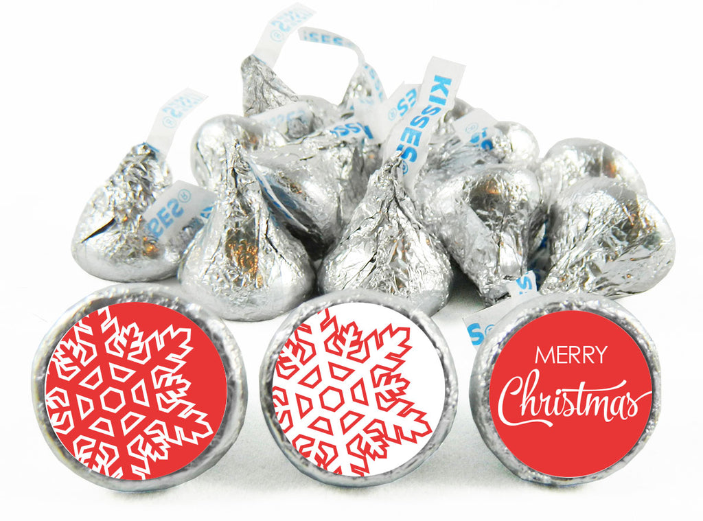 Snowflakes Christmas Labels for Hershey's Kisses