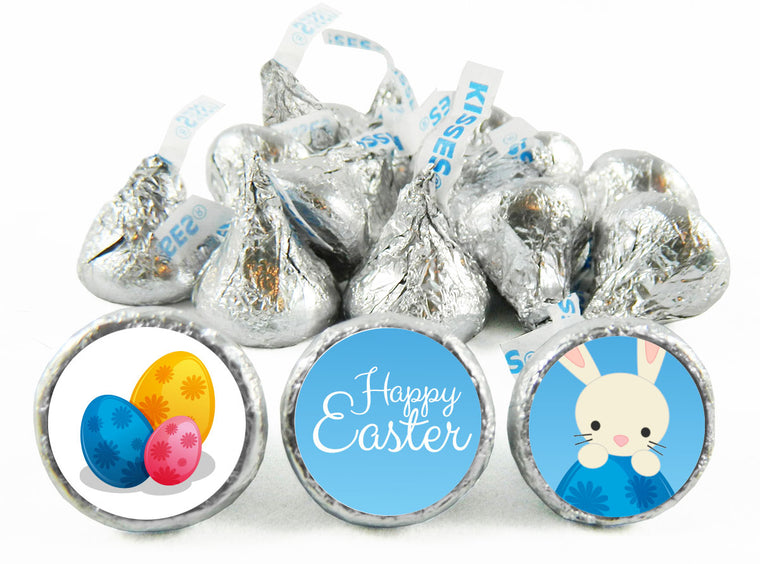 Colored Eggs Easter Labels for Hershey's Kisses