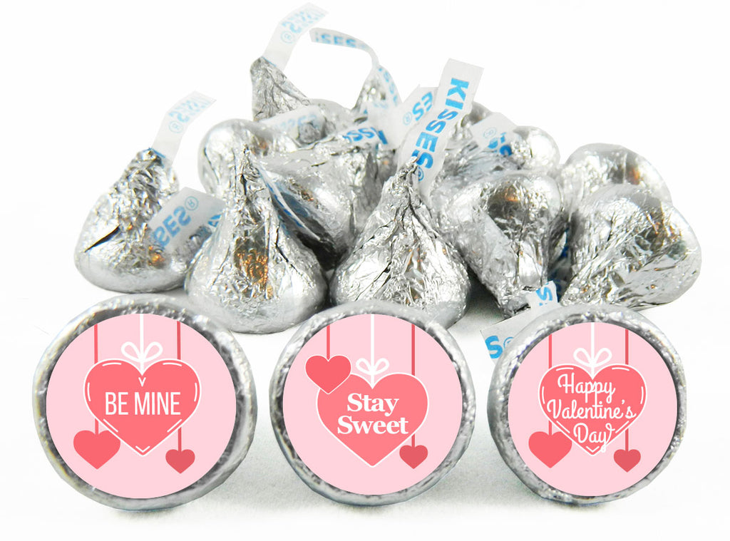 Hanging Hearts Valentine's Day Labels for Hershey's Kisses