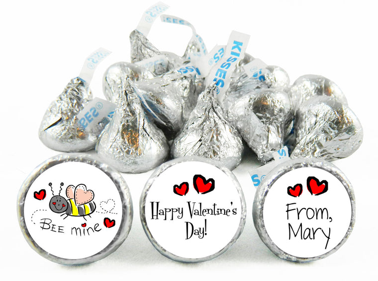 Bee Mine Valentine's Day Labels for Hershey's Kisses