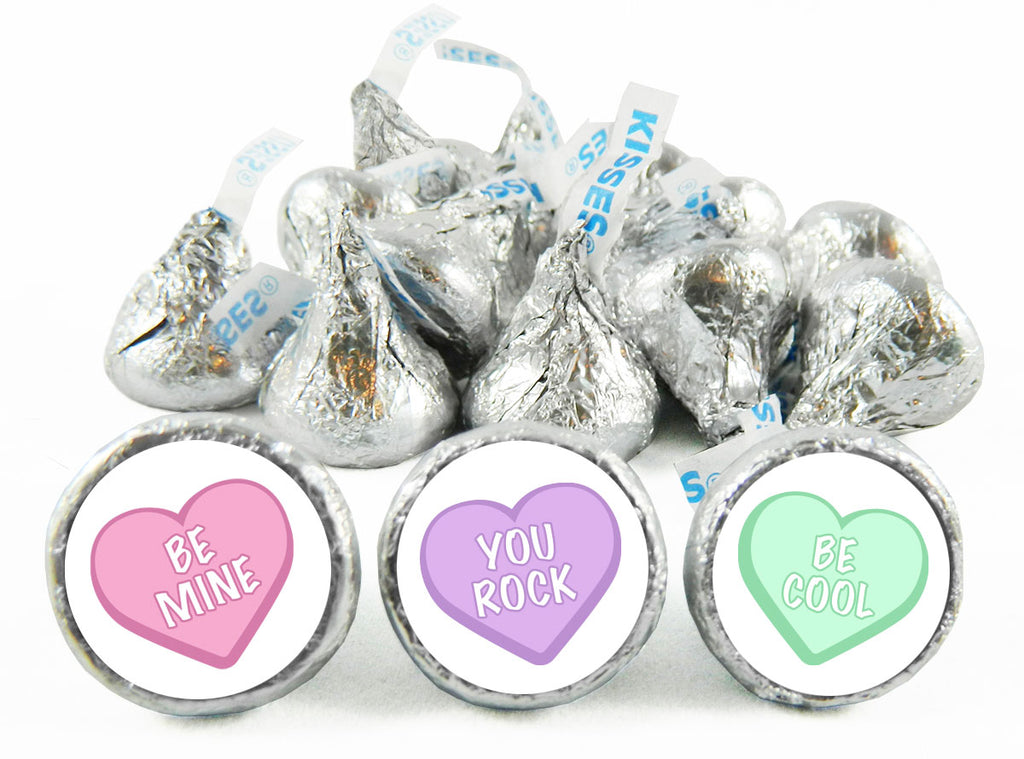 Candy Hearts Valentine's Day Labels for Hershey's Kisses