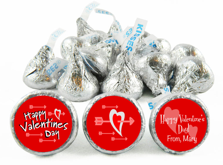 Arrow Hearts Valentine's Day Labels for Hershey's Kisses
