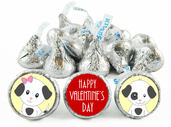 Puppies Valentine's Day Labels for Hershey's Kisses