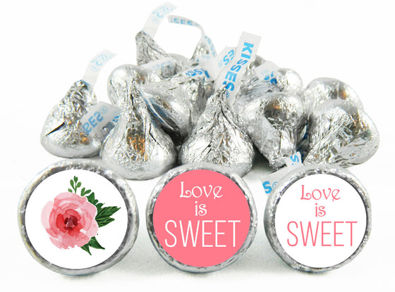 Love is Sweet Wedding Anniversary Labels for Hershey's Kisses