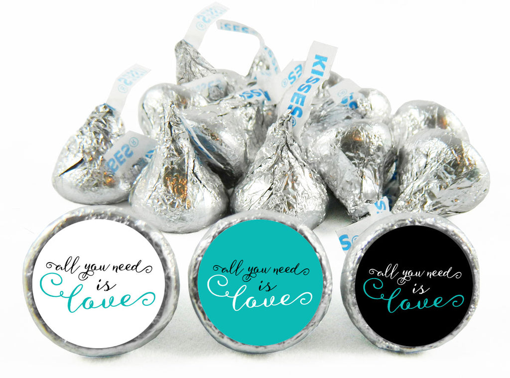 All You Need is Love Wedding Labels for Hershey's Kisses