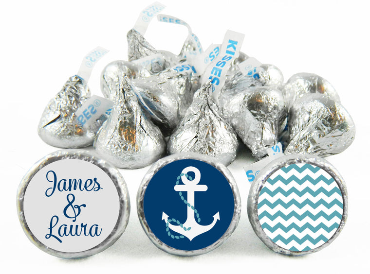Nautical Wedding Anniversary Labels for Hershey's Kisses