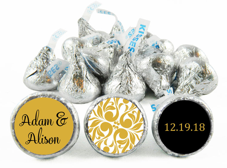 Gold Wedding Labels for Hershey's Kisses