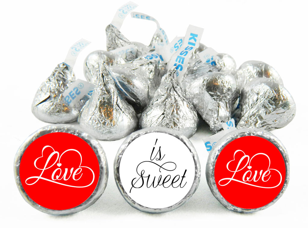 Love is Sweet Script Wedding Labels for Hershey's Kisses