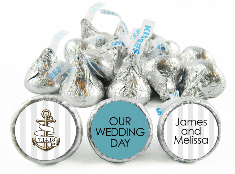 Nautical Anchor Wedding Labels for Hershey's Kisses