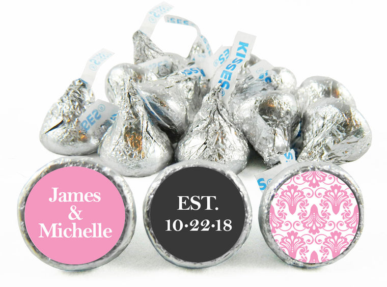 Paisley Wedding Anniversary Labels for Hershey's Kisses