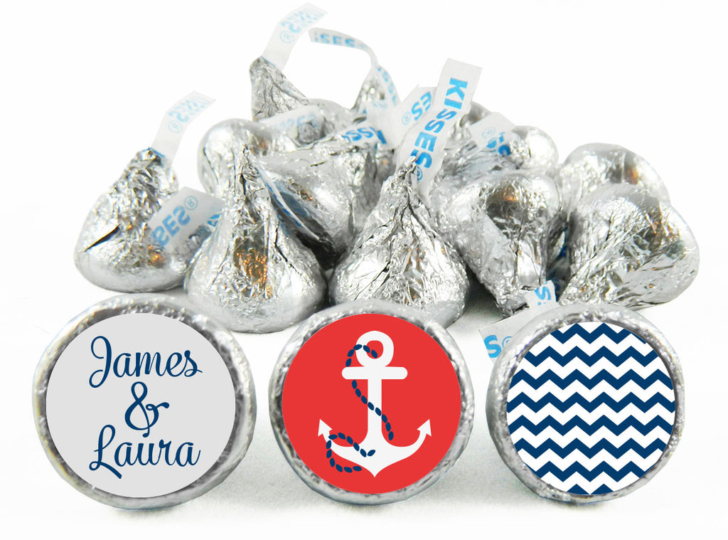 Nautical Wedding Anniversary Labels for Hershey's Kisses