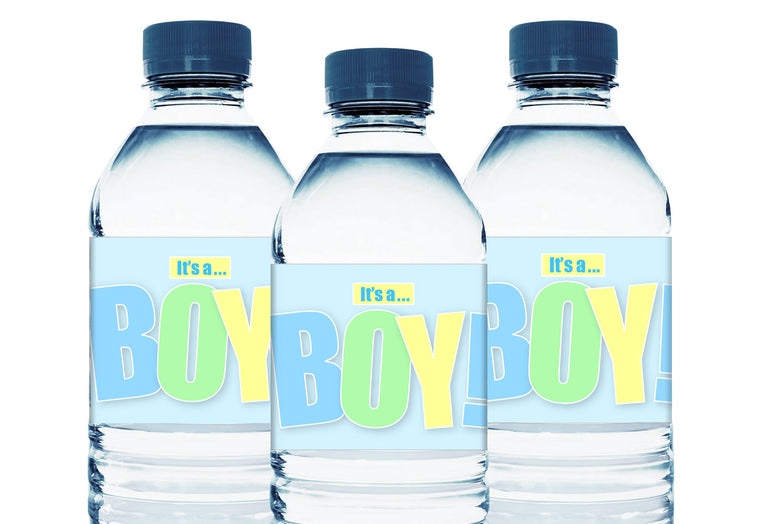 It's a Boy Personalized Boy Baby Shower Water Bottle Sticker Labels