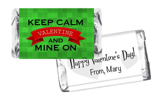 Keep Calm and Mine On Valentine's Day Mini Bar Wrappers