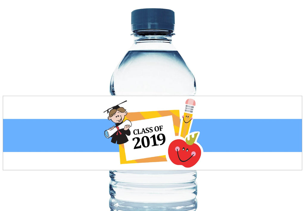 Elementary School Personalized Graduation Water Bottle Labels