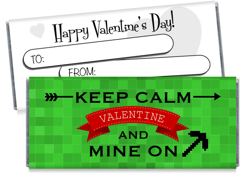Keep Calm and Mine On Valentine's Day Candy Bar Wrappers