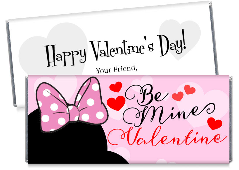 Be Mine Minnie Valentine's Day Candy Bar Wrappers