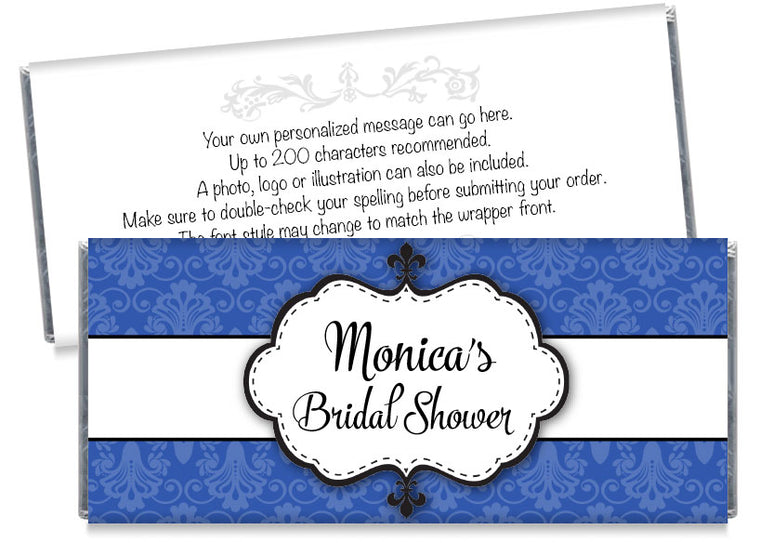 Paisley Bridal Shower Candy Bar Wrappers