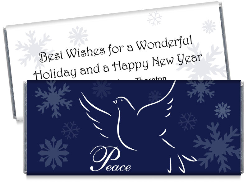 Peace Dove Holiday Candy Bar Wrappers