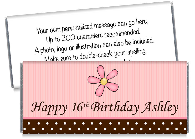 brown-pink-and-polka-dots-girl-birthday-candy-bar-wrappers-candybarwrappers-com for Free Printable Birthday Candy Bar Wrappers Brown Pink and Polka Dots Girl Birthday Candy Bar Wrappers - CandyBarWrappers.com for Free Printable Birthday Candy Bar Wrappers