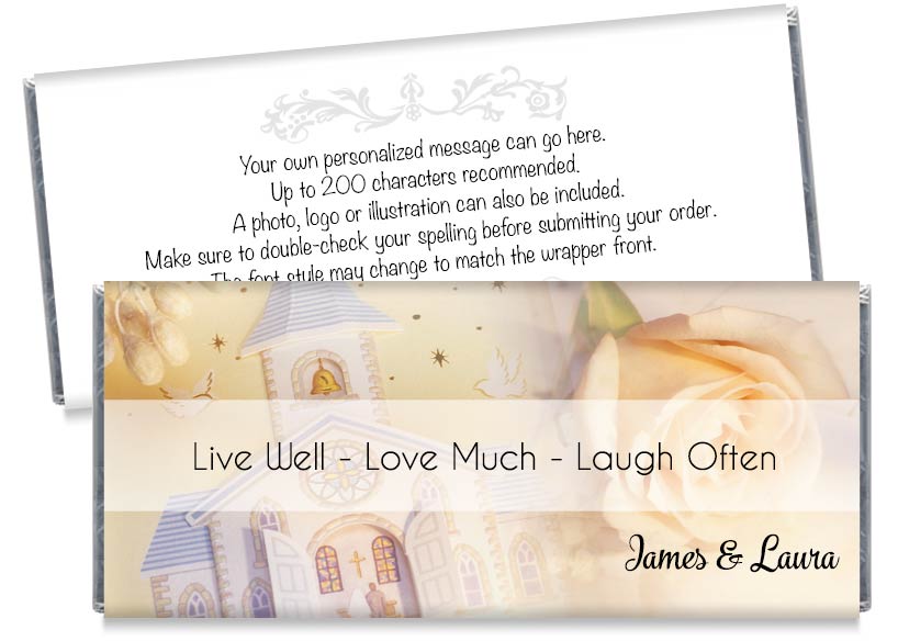 Live Well, Love Much, Laugh Often Wedding Candy Bar Wrappers