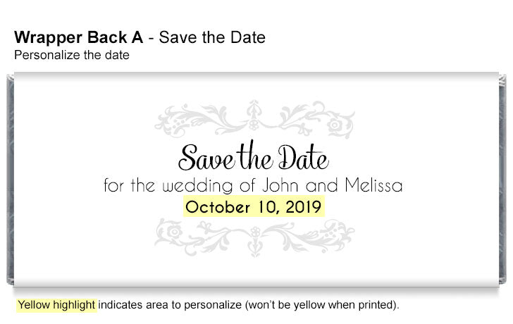 Photo Save the Date Wedding Candy Bar Wrappers