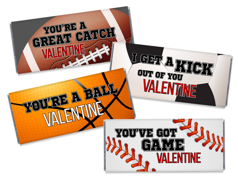 All-Star Valentine's Day Candy Bar Wrappers