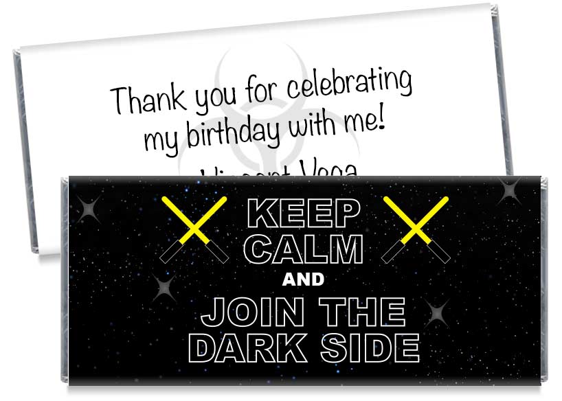Join the Dark Side Birthday Candy Bar Wrappers
